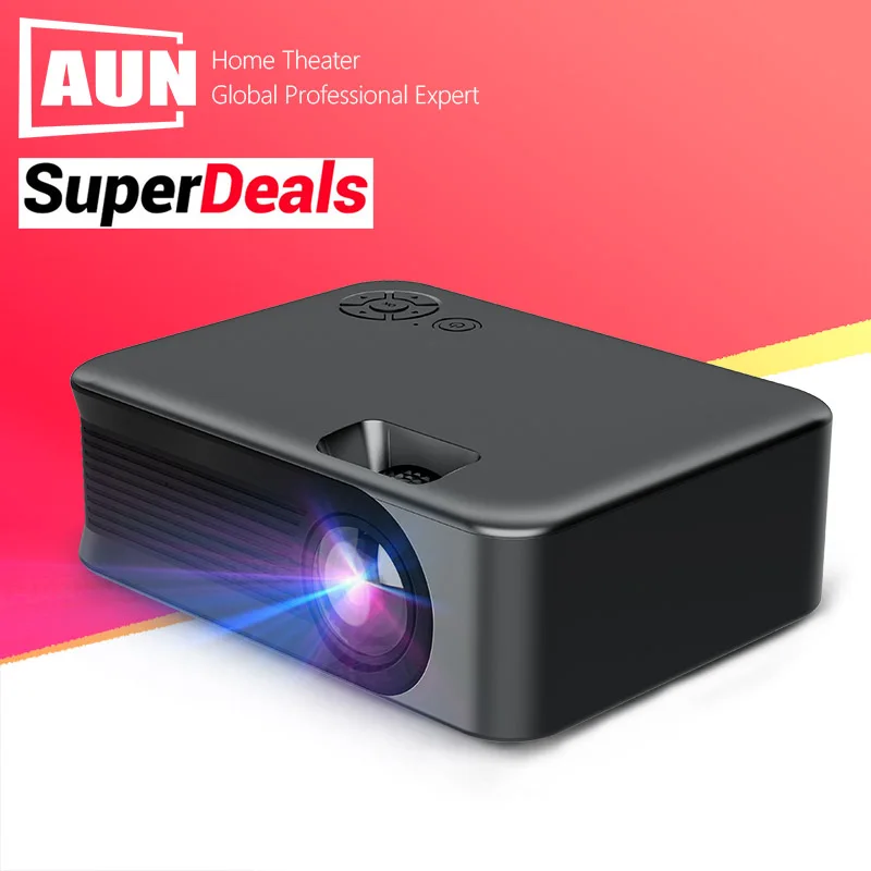 AUN A30 MINI Projector Portable Home Theater Smart TV Laser Beamer 3D Cinema LED Videoprojector for 4k 1080P Movie Via HD Port portable projector laser projector