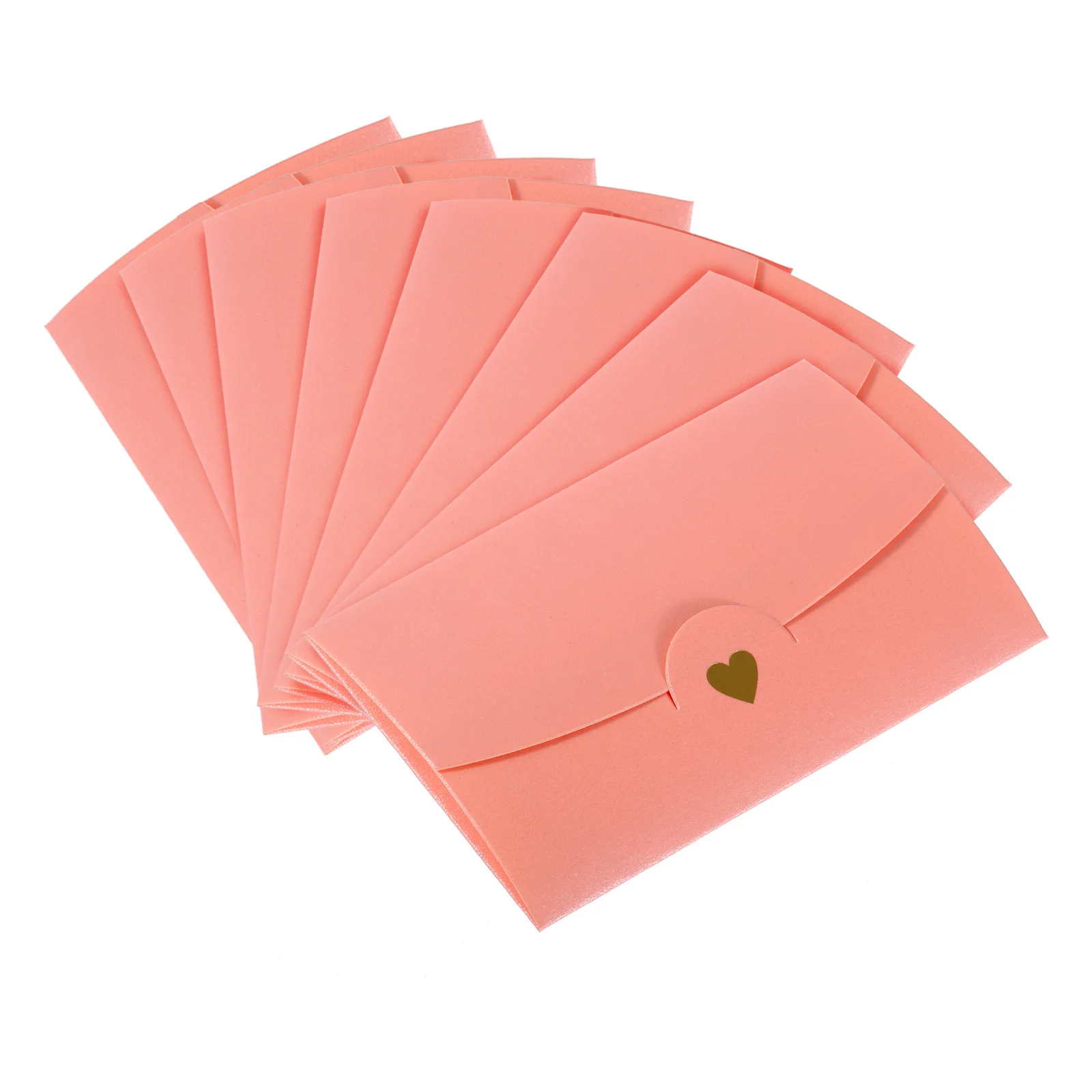 20Pc 10.5*7cm Pearl-coated Paper Mini Envelope Small Gift Card Holder Retro Gold Heart Business Invitation Envelopes for Wedding 24pcs 10 5x7cm small greeting card name card paper envelope retro gold heart business invitation envelopes love mini envelopes