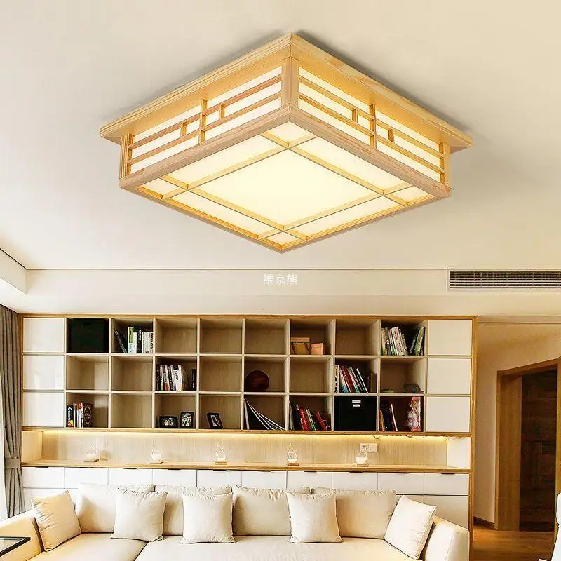 

Ceiling Lamp Japanese Led Log Tatami Bedroom Light Solid Wood Lamp in the Living Room Hotel decoration Lamps Household appliance