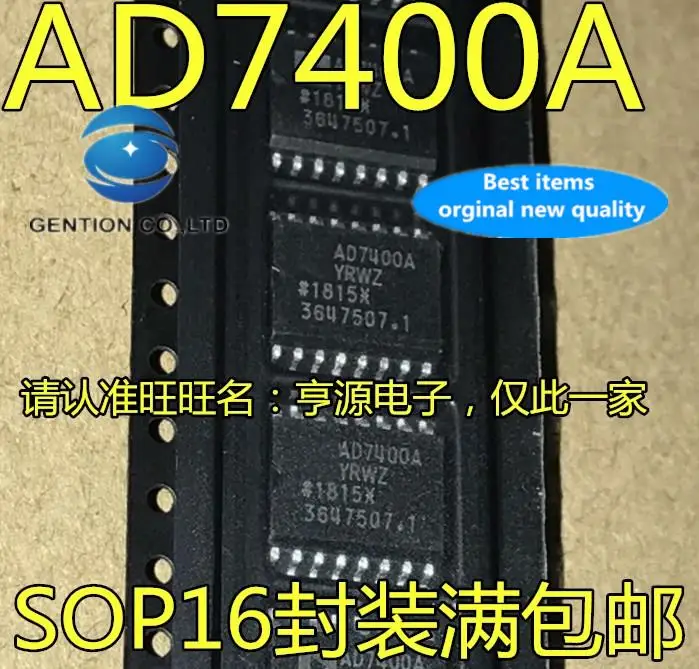 

5 шт., 100% оригинальный новый аналогово-цифровой преобразователь AD7400AYRWZ AD7400A SOP-16