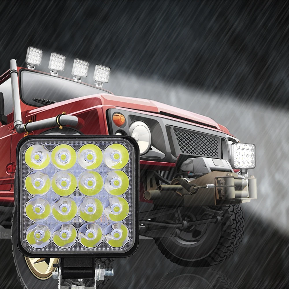 Mini Offroad LED Bar 12V 24V Square LED Work Light For Car Truck Boat Atv 4x4 Tractor 42W 48W Spotlight led light bar,work light