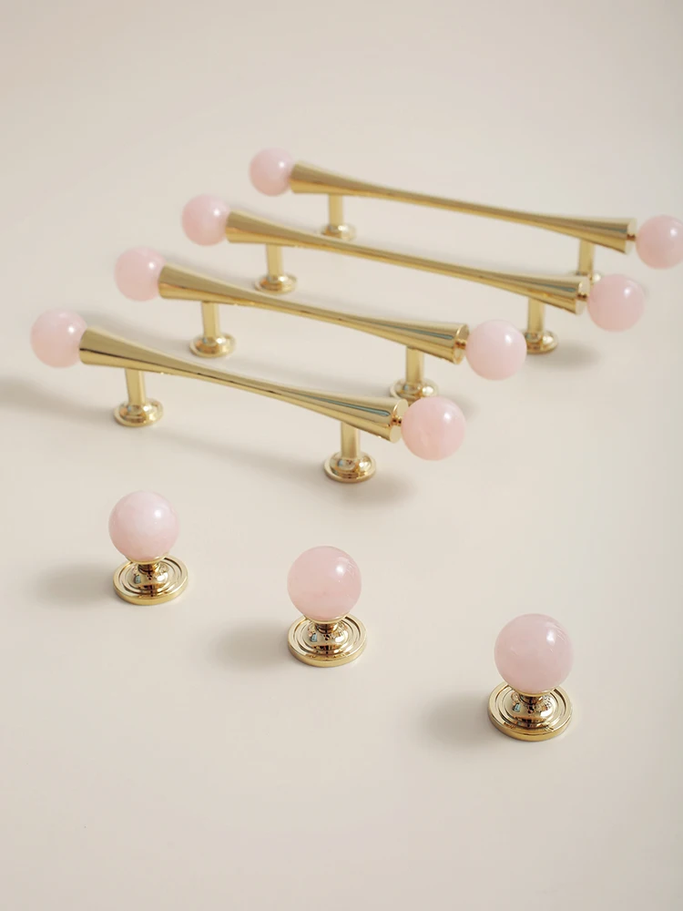 Pink Crystal Cabinet Round Knobs, Armário Alças,