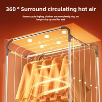 Электрическая сушилка для одежды 1500 Вт, новая сушилка для одежды, домашняя сушилка, студенческое общежитие, маленькая складная сушилка для одежды, синхронизация — изображение 3
