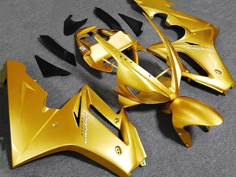 

Комплект обтекателей H-Injection для Triumph DAYTONA675 05 06 07 08 Daytona 675 2006 2007 2008 ABS Золотые желтые обтекатели