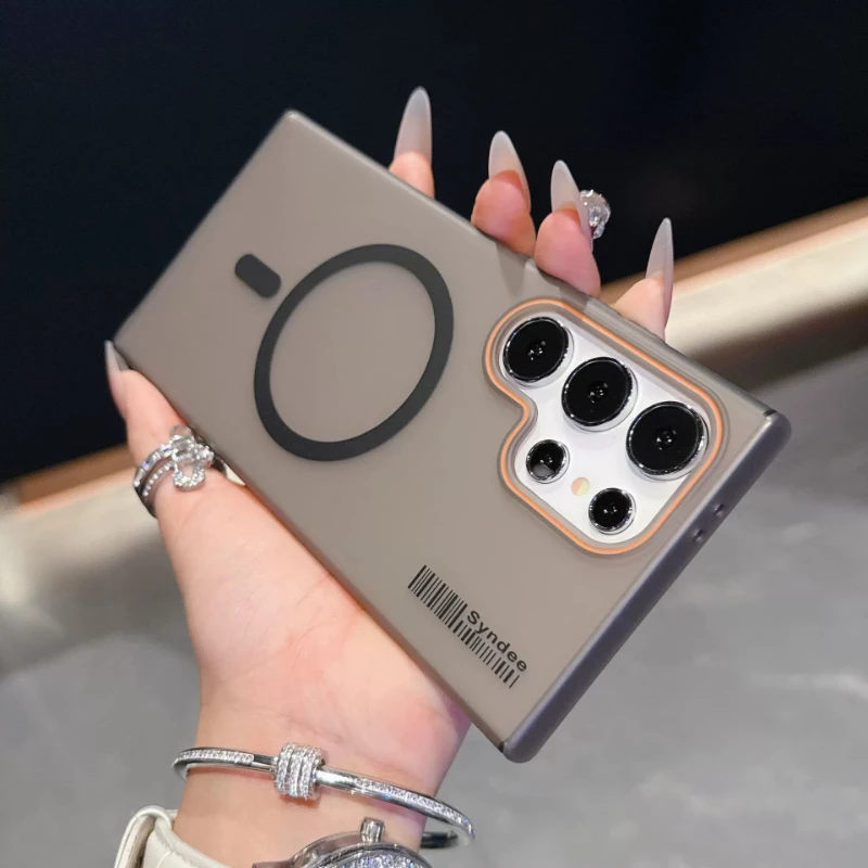 Luxury Matte Double Color Magnetic Charger Ultra Slim Case