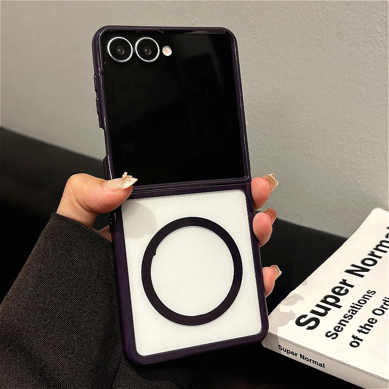 Candy Color Magnetic Transparent Case with Magsafe Compatibility - Clear Protective Cover