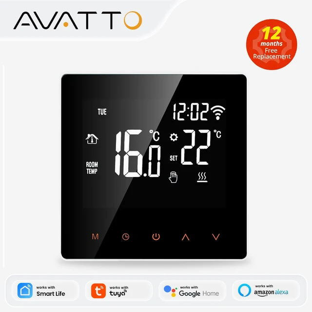 AVATTO WiFi Smart Thermostat, Electric Floor Heating Water/Gas Boiler Temperature Remote Controller for Tuya Google Home, Alexa