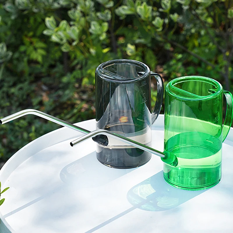 Watering Can Watering Pot Flower Watering Pot Gardening Watering Can Large Capacity Detachable Watering Kettle Household Stainless Steel Long Mouth Garden Lawn 1.5l Plastic