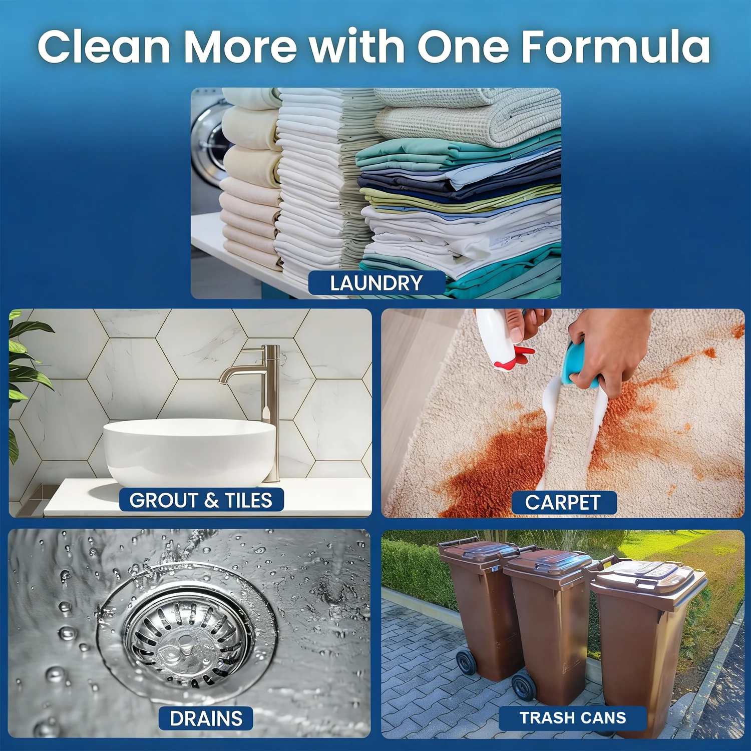 Ultra-Pure Oxygen Bleach Powder – Chlorine-Free Stain Remover & Whitener, Color-Safe All-Purpose Cleaner