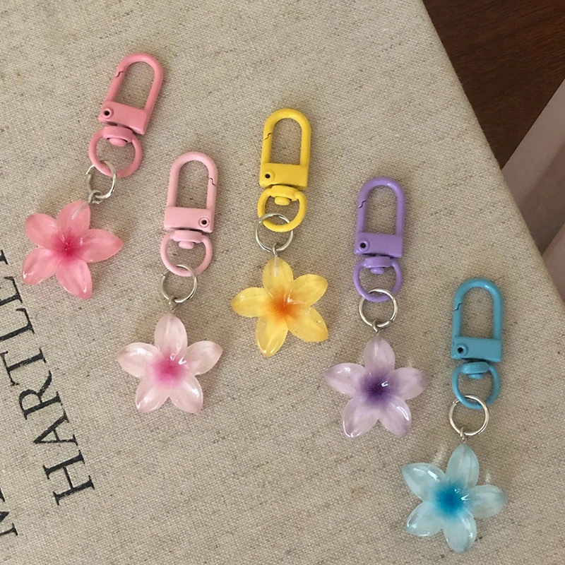 COLORFUL BLING Enamel Keychain - Flower, Daisy, Dragonfly & Bee Charms Keyring - View #2