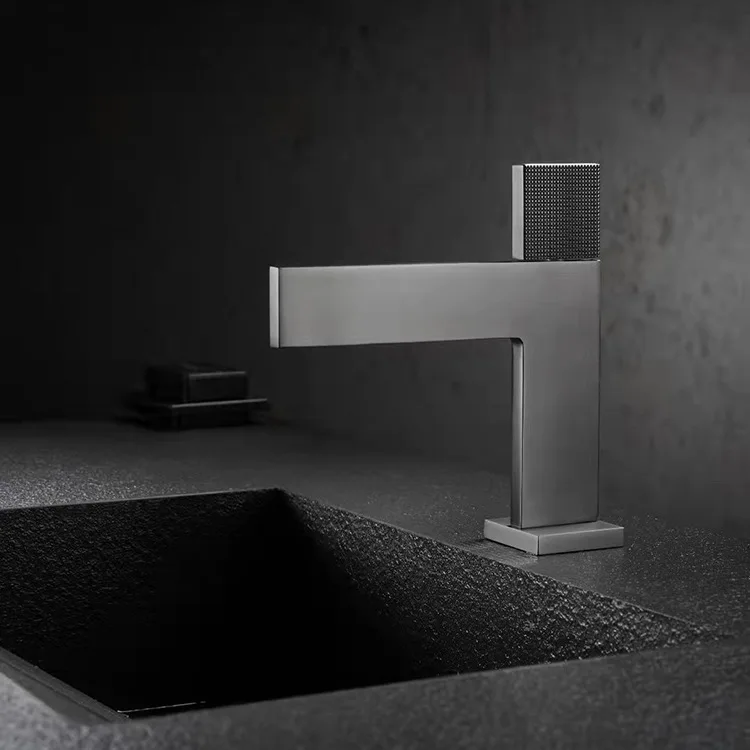 Creative Brass Bathroom Basin Faucet Single Handle Hot and Cold Mixer