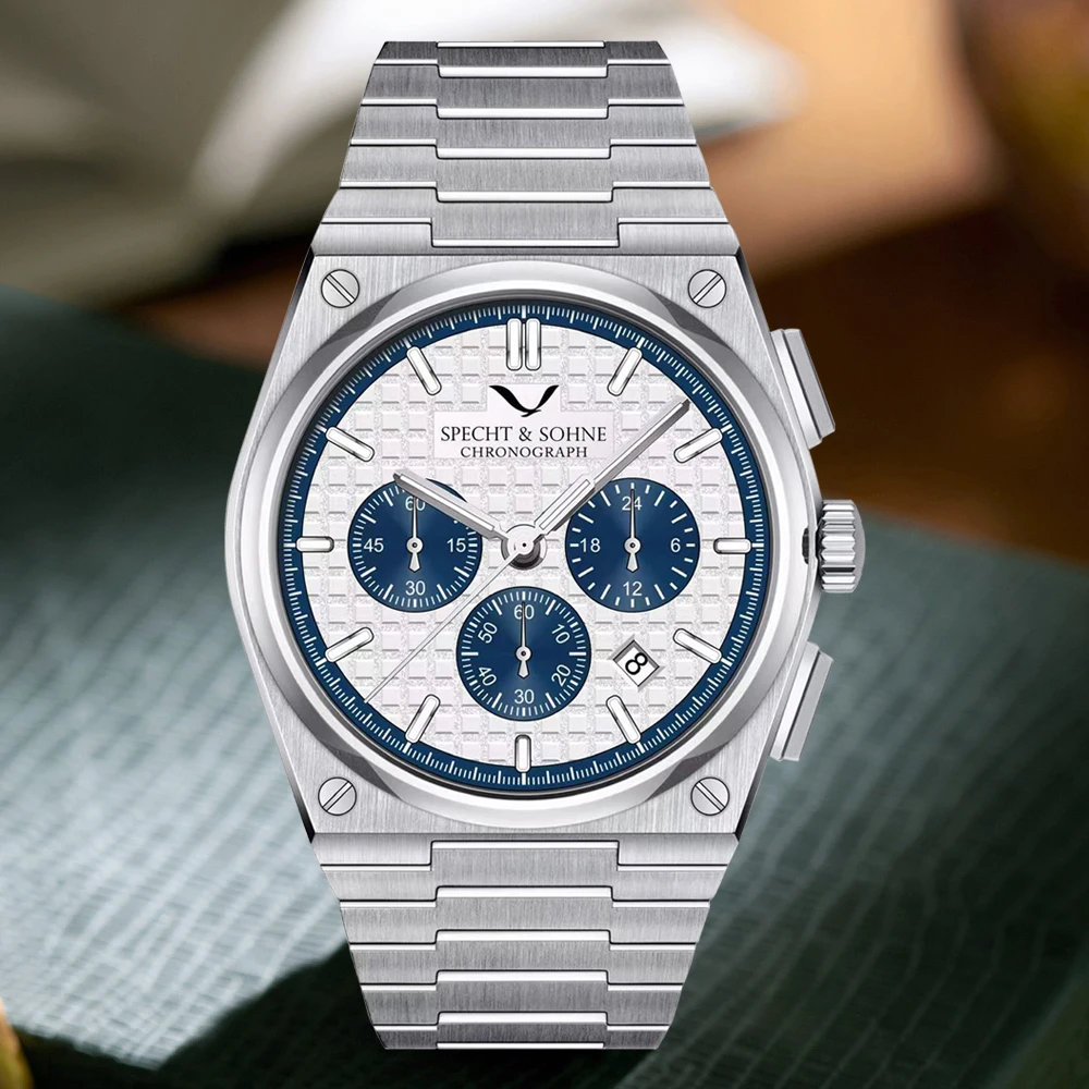 SPECHT&SOHNE 2025 New Men's Watches Top Brand Luxury Japan VK63 Functional Chronograph Quartz Watches Waterproof Reloj Hombre