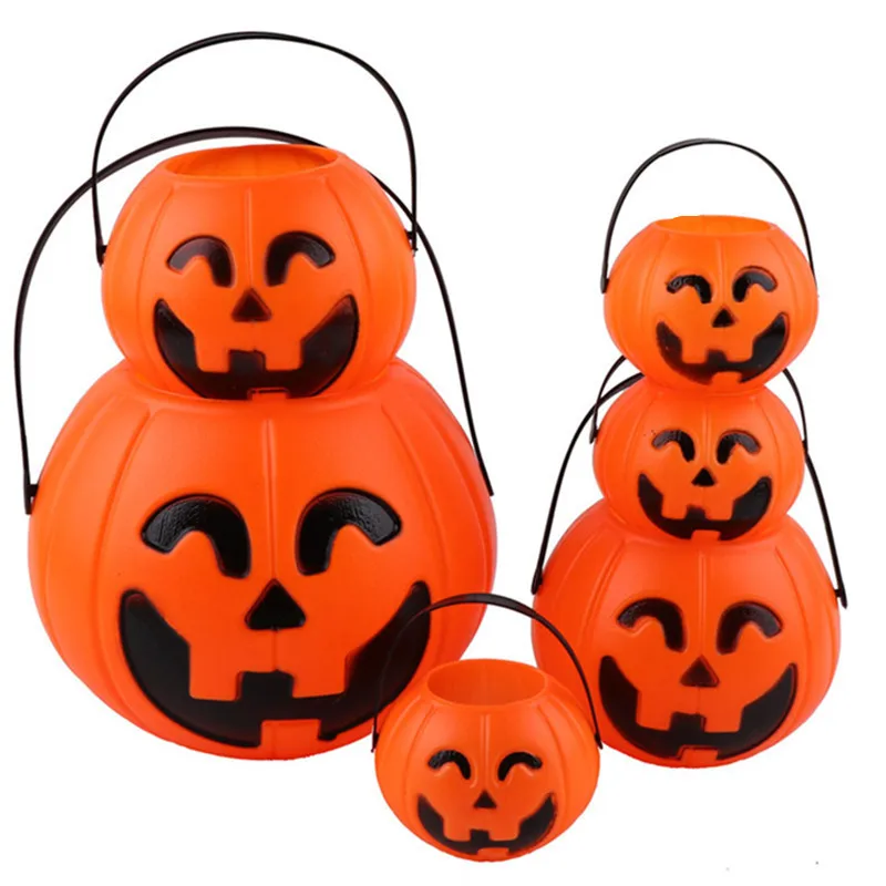 

2Pcs Halloween Pumpkin Buckets Children's Sugar Cans Portable Lantern Candy Bucket Halloween Pumpkin Gift Box Gift Packaging Box