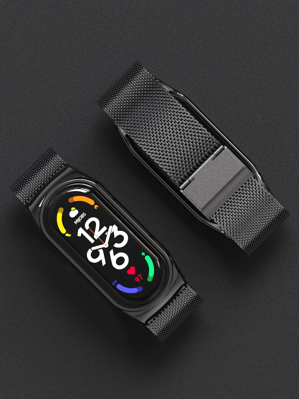 Premium Stainless Steel Watchband Bracelet - Adjustable Metal Wrist Strap