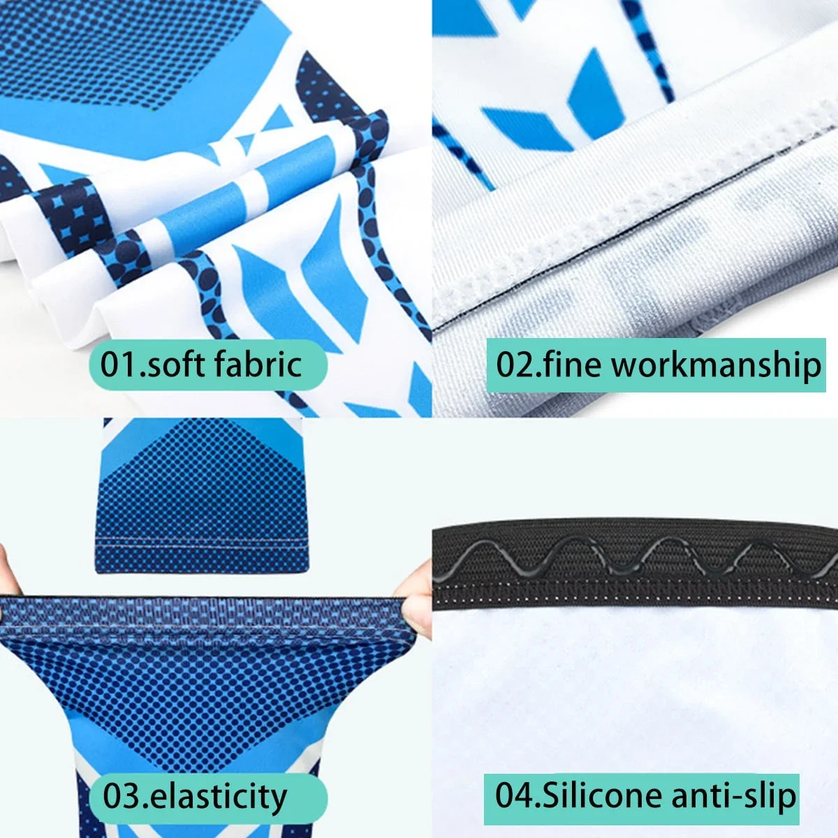 1Pair Arm Sleeves for Driving Cycling Fishing Summer Anti-UV Protection Breathable Sweat Absorbing Durable Ice Silk Arm Cover