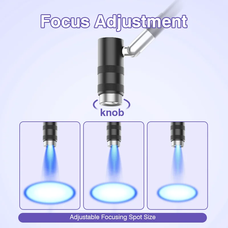LED UV Lashing Light Lamp 6W Adjustable Power Eyelash Extension UV Gel Glue Fast Dryer with Foot Pedal