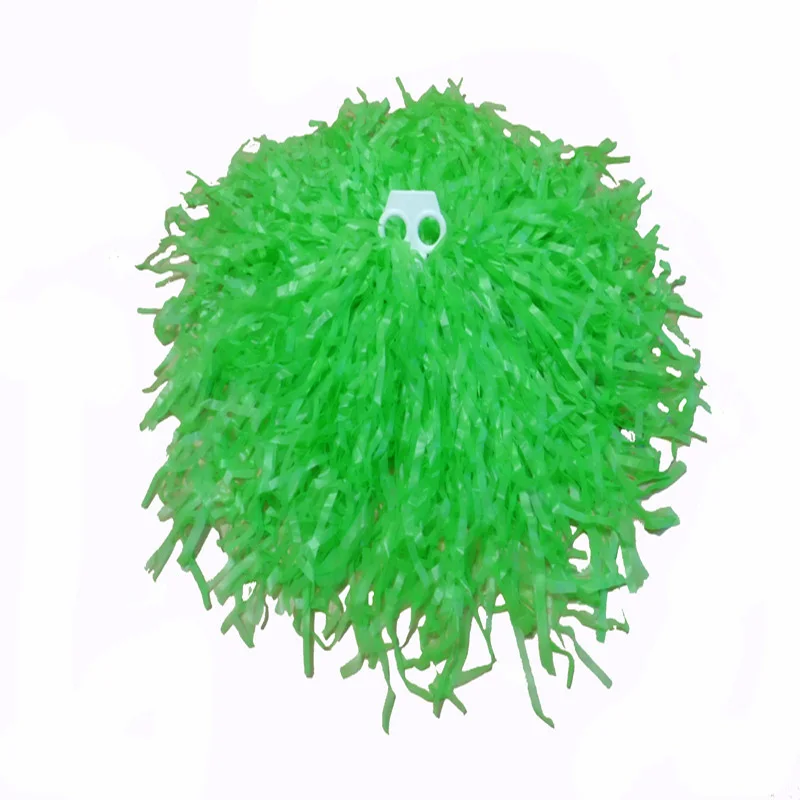 Plastic PE Cheerleader Pompoms, Cheer Game Match Party Supplies Factory, Color and Handle, 80g, 10Pcs