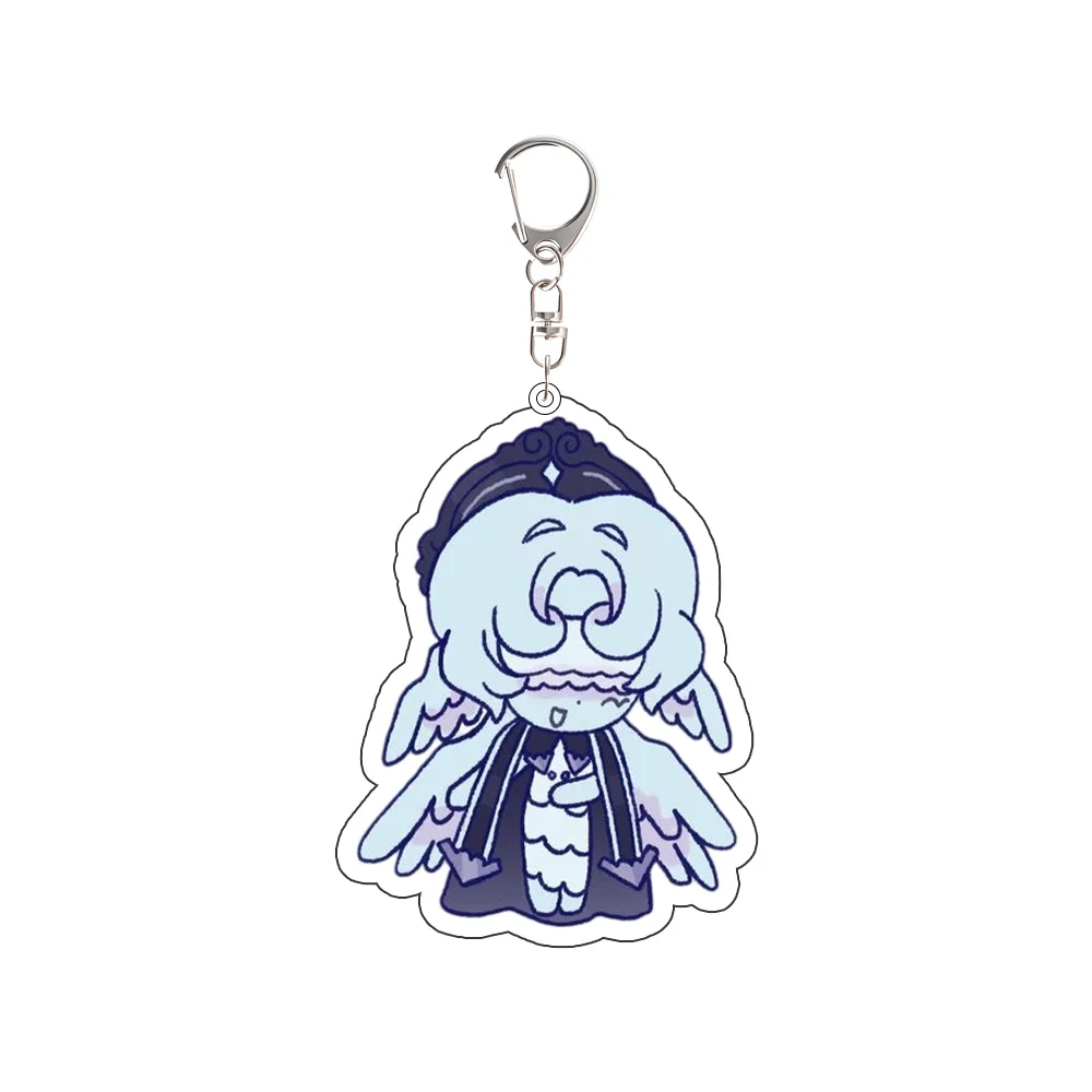 Gourmet Candy Apple Vanilla & Sapphire Acrylic Keychain - Unique Valentine's Day Gift & Backpack Accessory