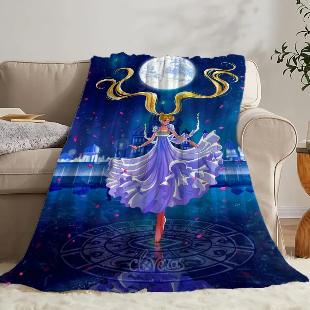 Flannel Blanket for Sofas Sailor Moon Bed Blankets & Throws Home Interior Microfiber Bedding Cobija Fluffy Plaid Sofa Throw Knee 2