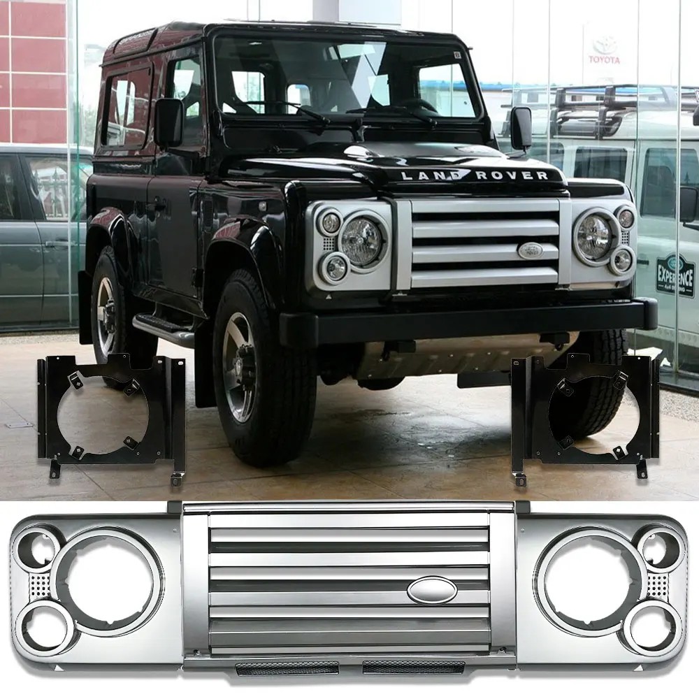 

GLDF008 SVX Kit With Fog Lamp Frame Black Front Grille For Land Rover Defender 90 110 Car Body Spare Parts Accessories LR008362