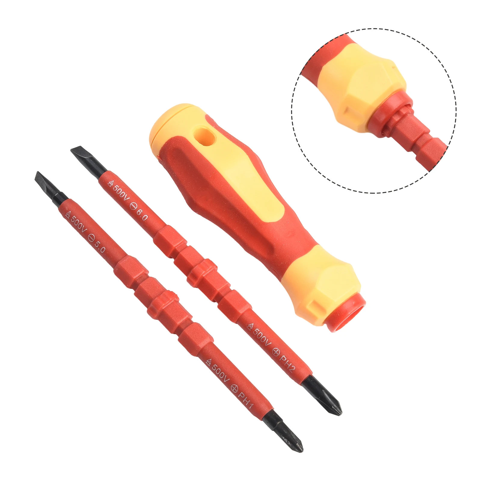 

3 Pcs/set Electrician Screwdriver Bits Good Wear Resistance Using The PP + TPR Rubber-coated Insulation Treatment Multi Purpose