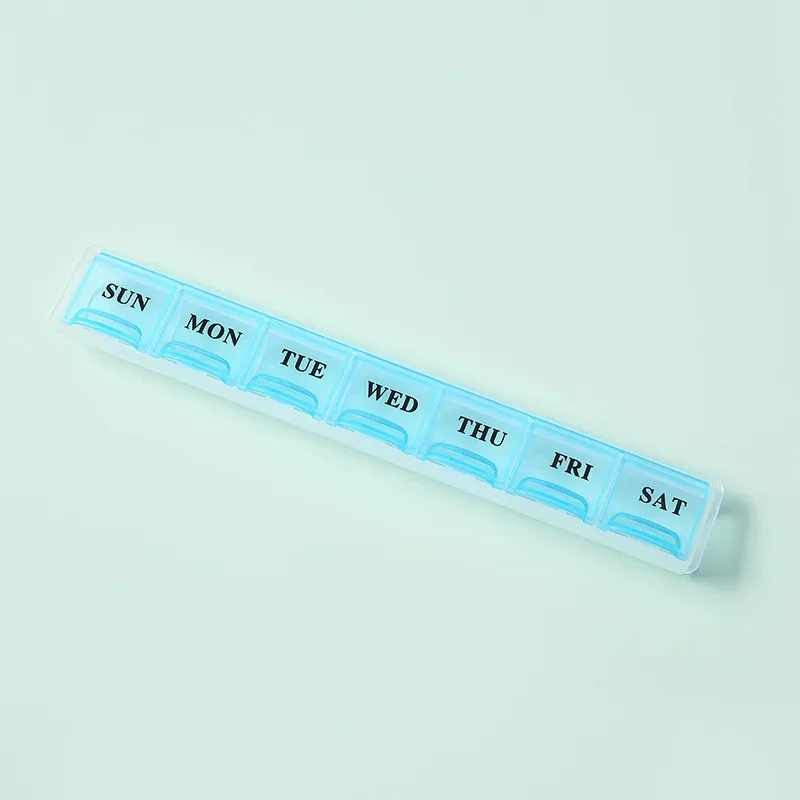 Compact 7-Day Pill Organizer with Large Compartments for Vitamins and Supplements