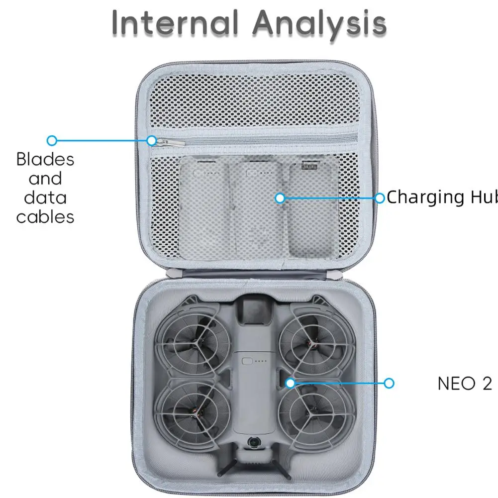 DJI Neo 2용 하드 케이스 커버 충격 방지 여행용 드론 보관 박스 가방 드론 액세서리 휴대용 핸드백