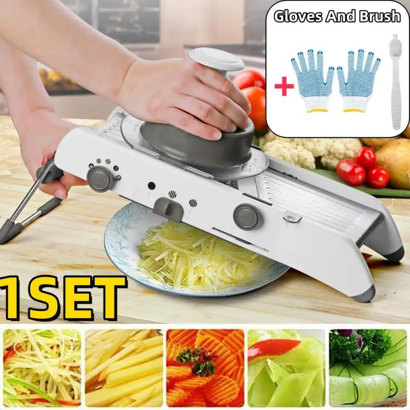 

1 шт. Регулируемая Терка мандолина из нержавеющей стали для нарезки овощей многофункциональная терка для нарезки лука картофеля 18 типов