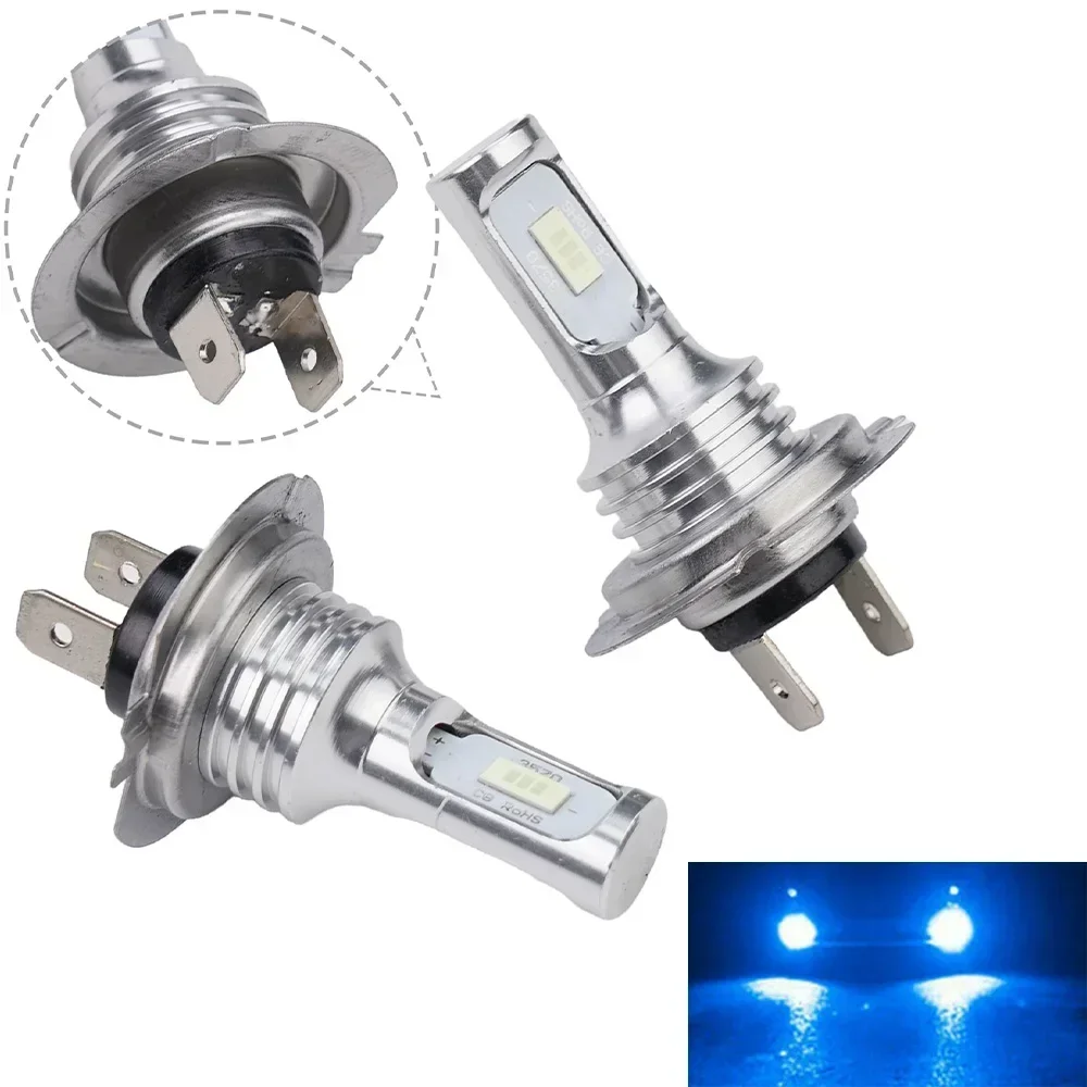 Headlight Bulbs Blue light 3570 LED 80W 8000LM H7 8000K High Low Beam Ice Blue Replacement