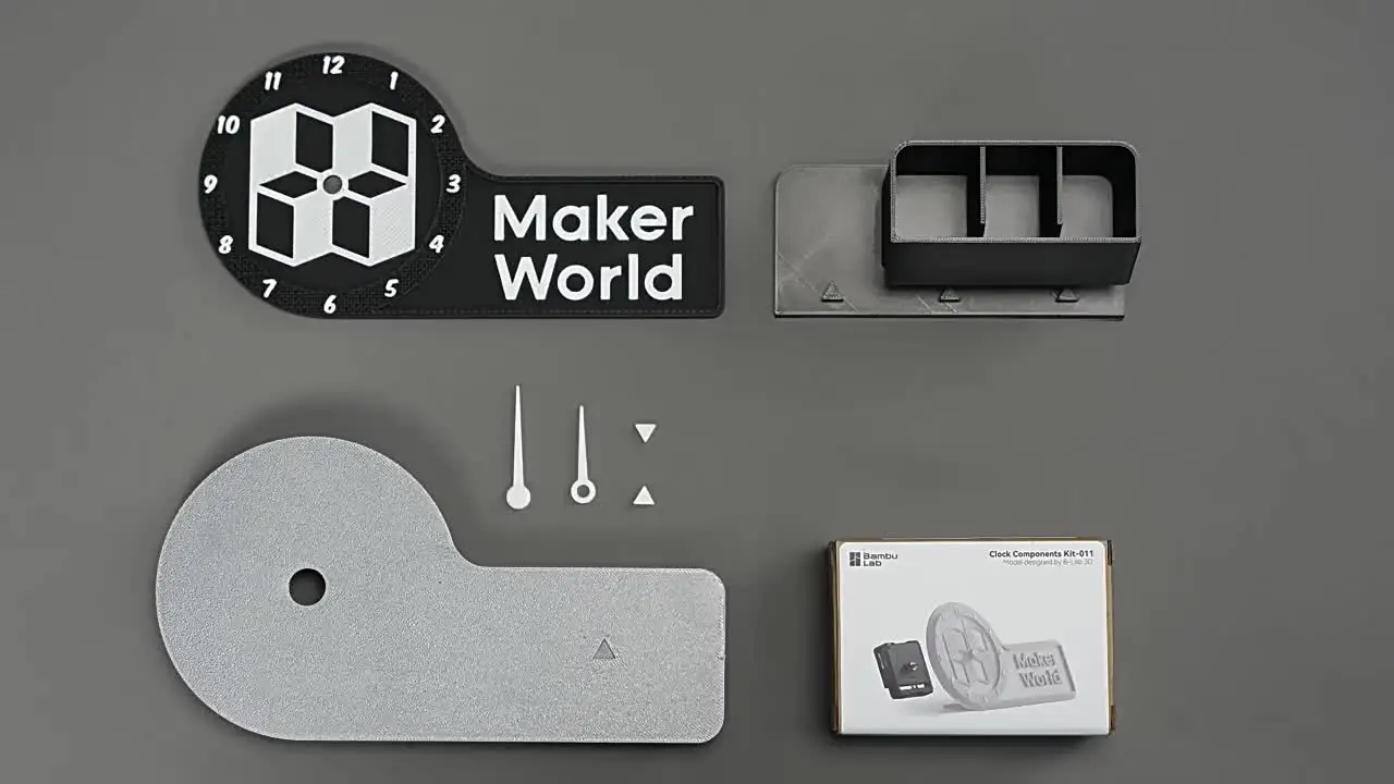Kit Orologio Per Stampanti 3D Bambulab - Meccanismo E Lancette Per Modelli DIY P1P/P1S, X1, A1