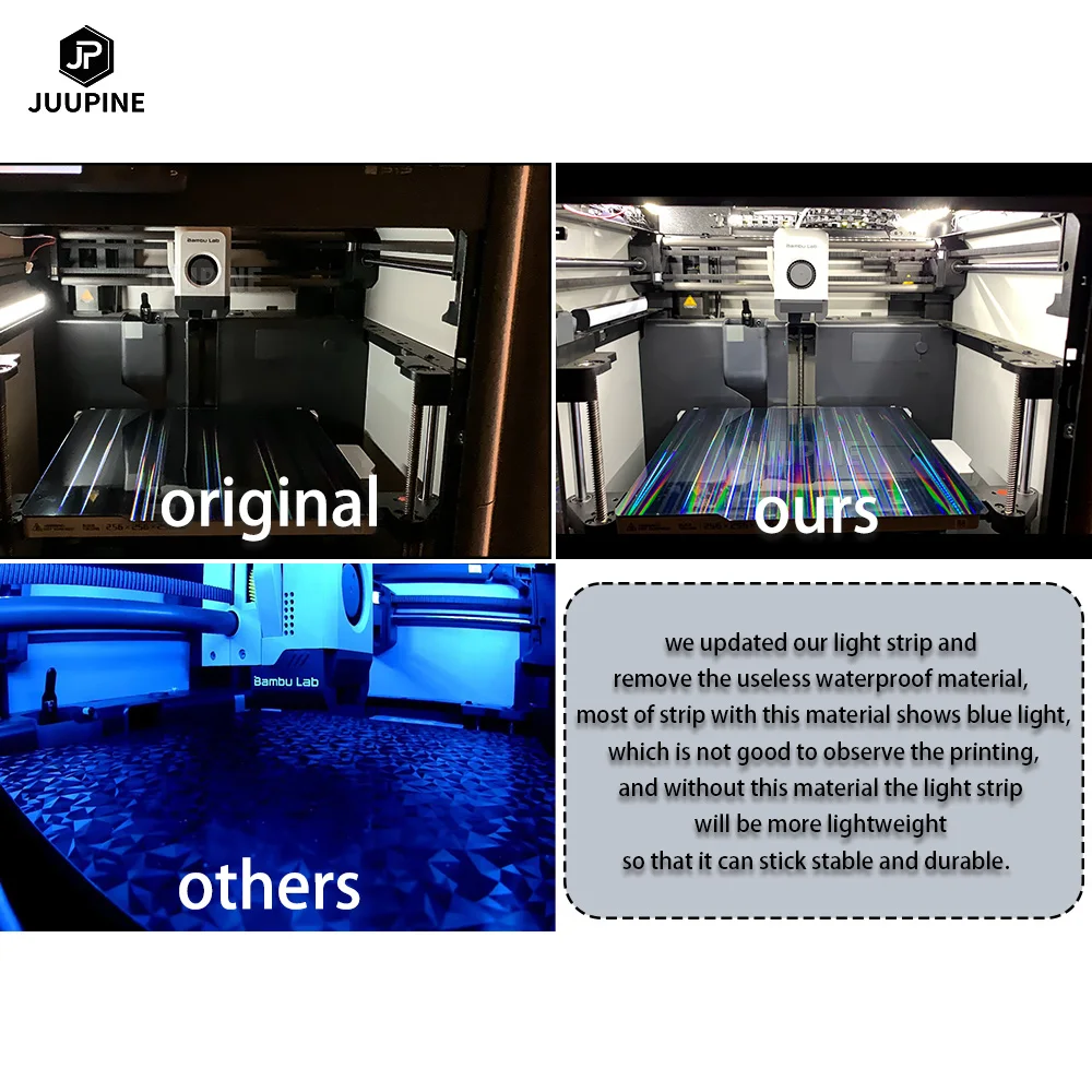 LED Lights Strip 3D Printer LED Light Kit 5V 150cm IP44 Lighting Lamp for Bambu Lab X1C X1 P1p P1s