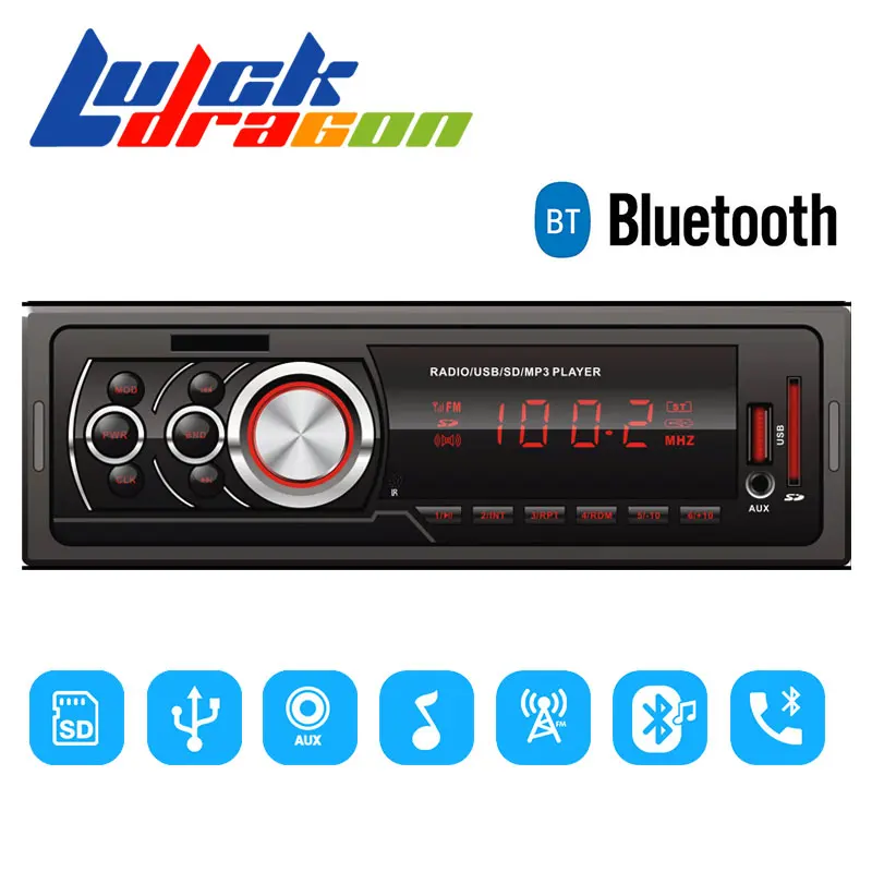 breedtegraad Varen klant Clearance Radio 1din Car MP3 Player Bluetooth AUX SD USB Autoradio Car  Audio FM Subwoofer Player - AliExpress