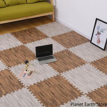 Wood Grain Interlocking Foam Floor Matt 5