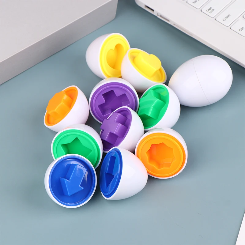 

1Pc Eggs Shape Montessori Matching Color Educational Toys for Baby and Toddlers Recognition Sorter Puzzle Learning Toys Gift