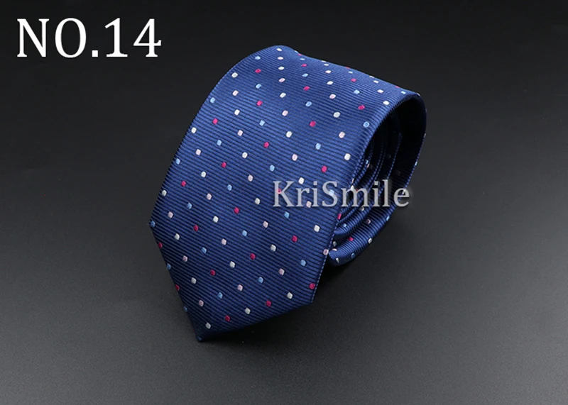 Klassische Dot Geometrie Männer Krawatten Rot Blau Schwarz Jacquard 7 cm Krawatte Mode Party Hochzeit Business Dünne Anzug Hemd zubehör – Detail 16