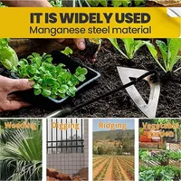 All-steel Hardened Hollow Hoe Handheld Weeding Rake Planting Vegetable Farm Garden Agriculture Ranch Tools Accessories 2