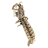 Brass Mantis Shrimp Statue Ornament Vintage Animal Figurine For Indoor Desktop Decor Creative Brass Mantis Shrimp Craft Model 1