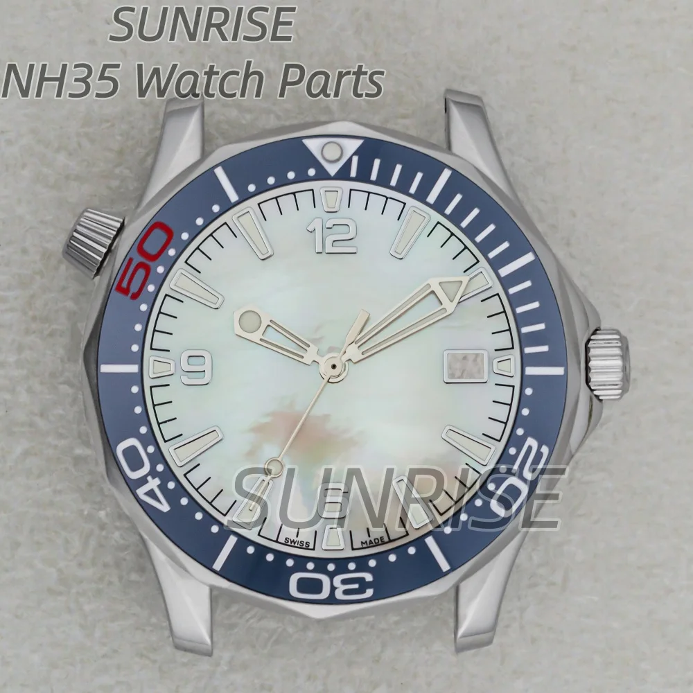 41mm Waterproof Watch Case with Stainless Steel Band & Transparent Back