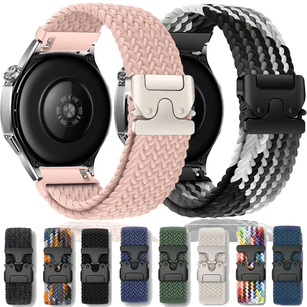 Braided Nylon Loop Strap with Parachute Buckle Bracelet - Universal Watch Accessory
