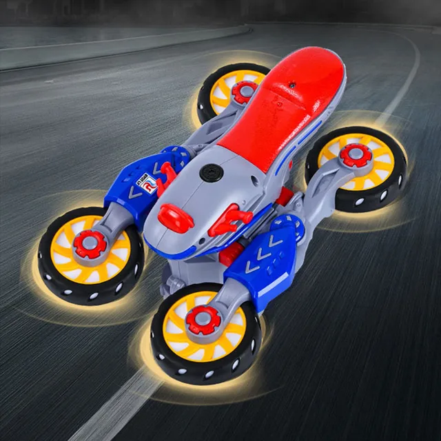 Transforming Motorcycle, Electric Rotating With Lights And Music