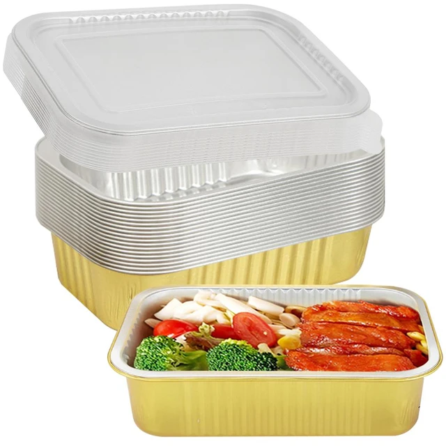 Salad Container Rectangular Clear Plastic with Hinged Lid 1000ml Pack Size  100