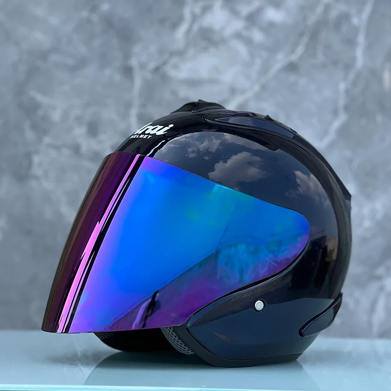 

Ram4 Bright Dark Blue Half Helmet Men and Women Motorcycle Off-Road Summer Helmet Downhill Racing Mountain Cross Casco Capacete