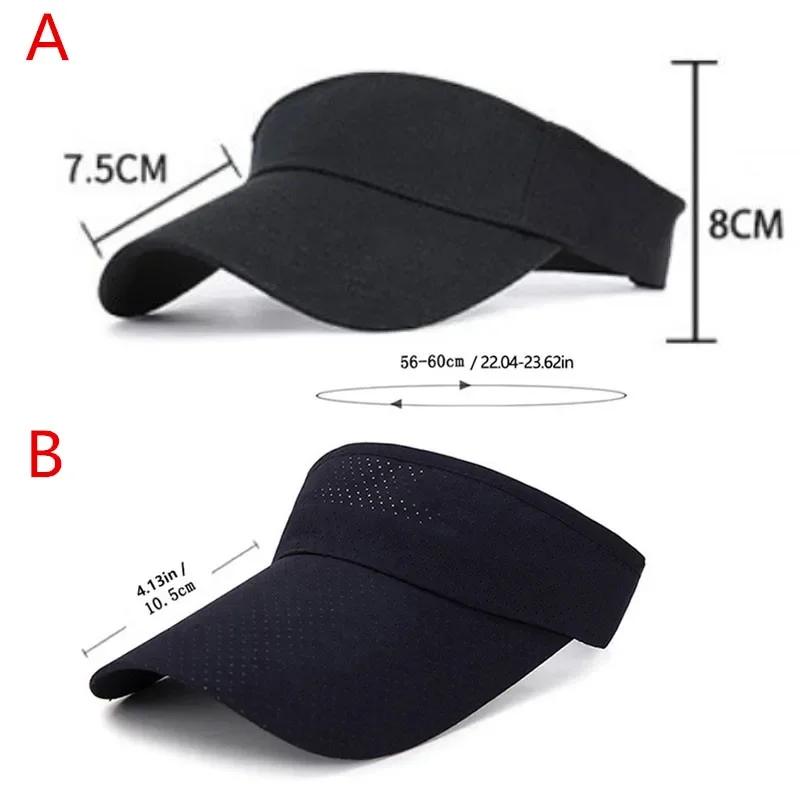 Tennis Caps Men Women Adjustable Sport Headband Classic Sun Sports Visor Hat Running Tennis Beach Hat Outdoor Sports