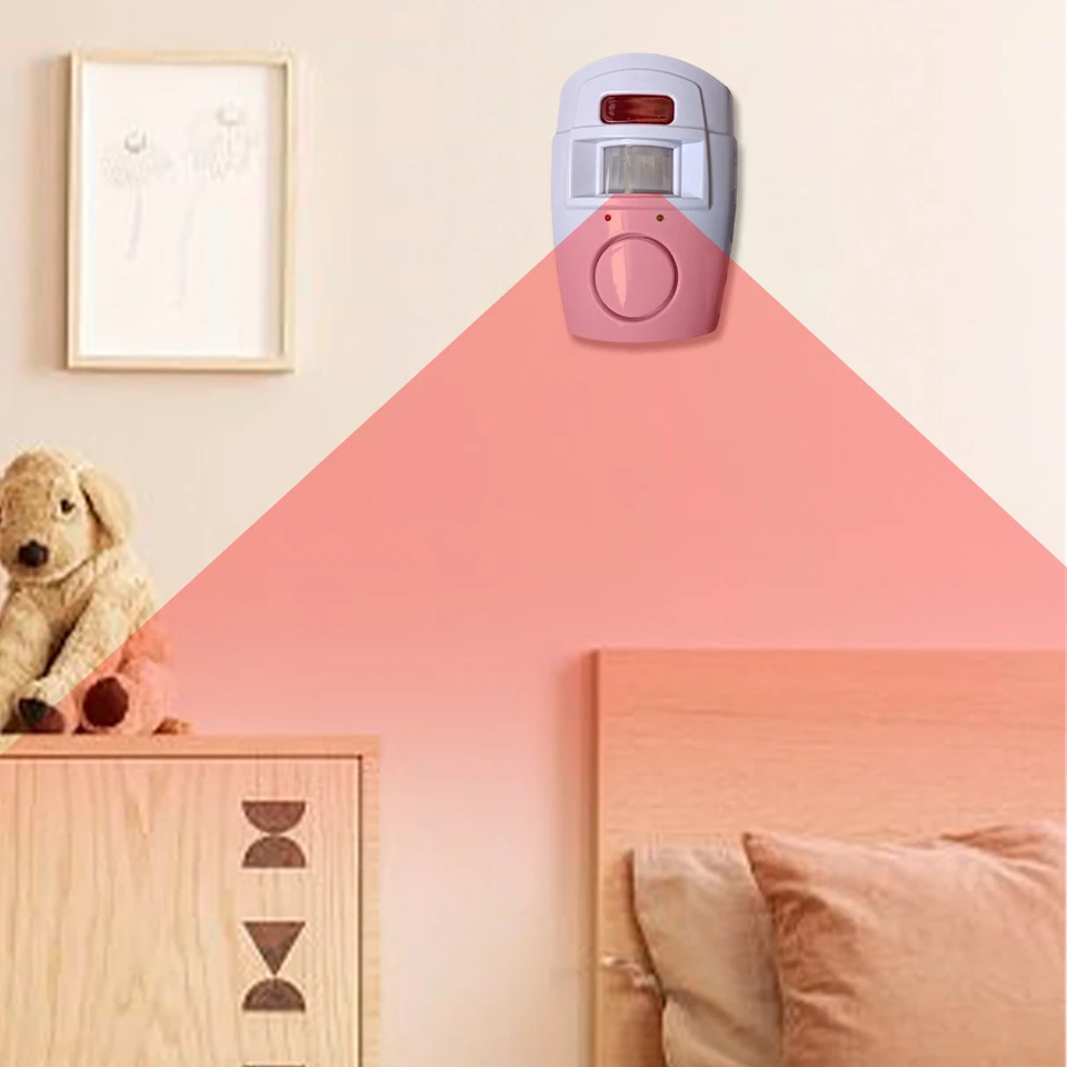 Wireless PIR Motion Sensor Detector Alarm with Remote Controls Infrared Motion Sensor Alarm Battery-powered Home Security System