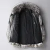 Faux Silver Fox Fur Coat Short Loose Cardigan Overcoat New Men Winter Thicken Warm Jacket  Leisure Fashion Outwear 5