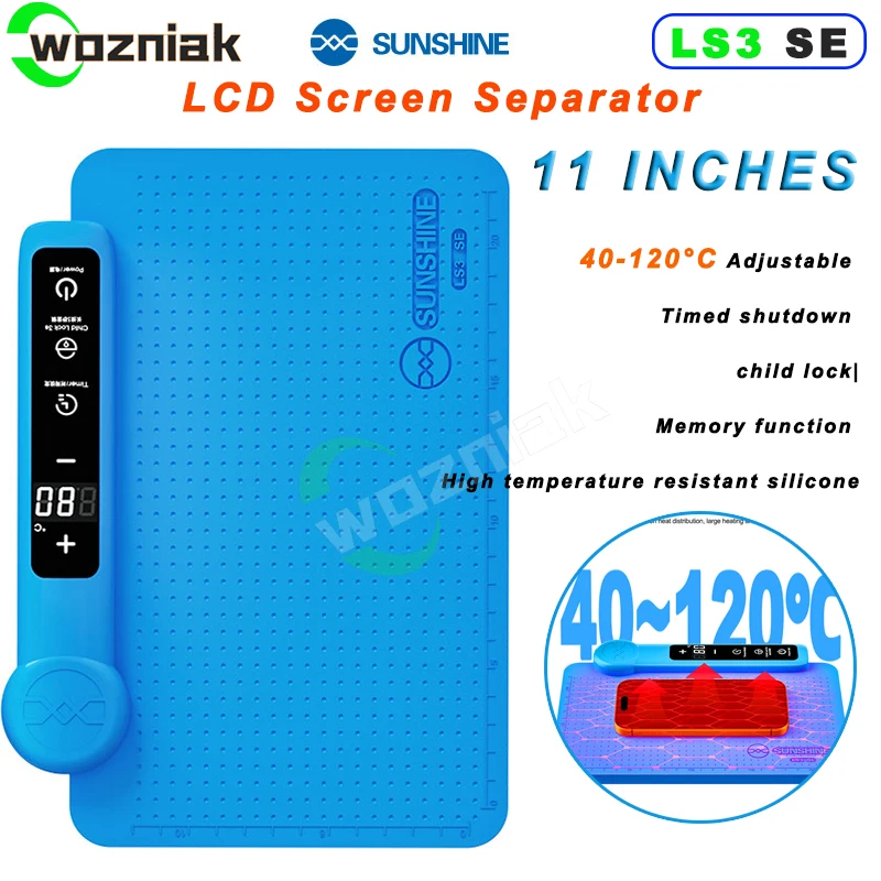 SUNSHINE LS3 SE LCD Screen Separator Heating Table Separation Pad 11 Inches for Mobile Phone Tablet Repair Screen Disassembly