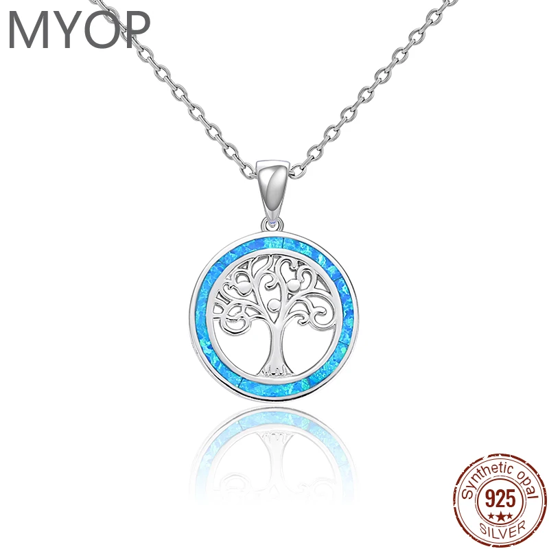 

MYOP 2024 Galaxy Drops Elegant Opal Pendant Around The Neck