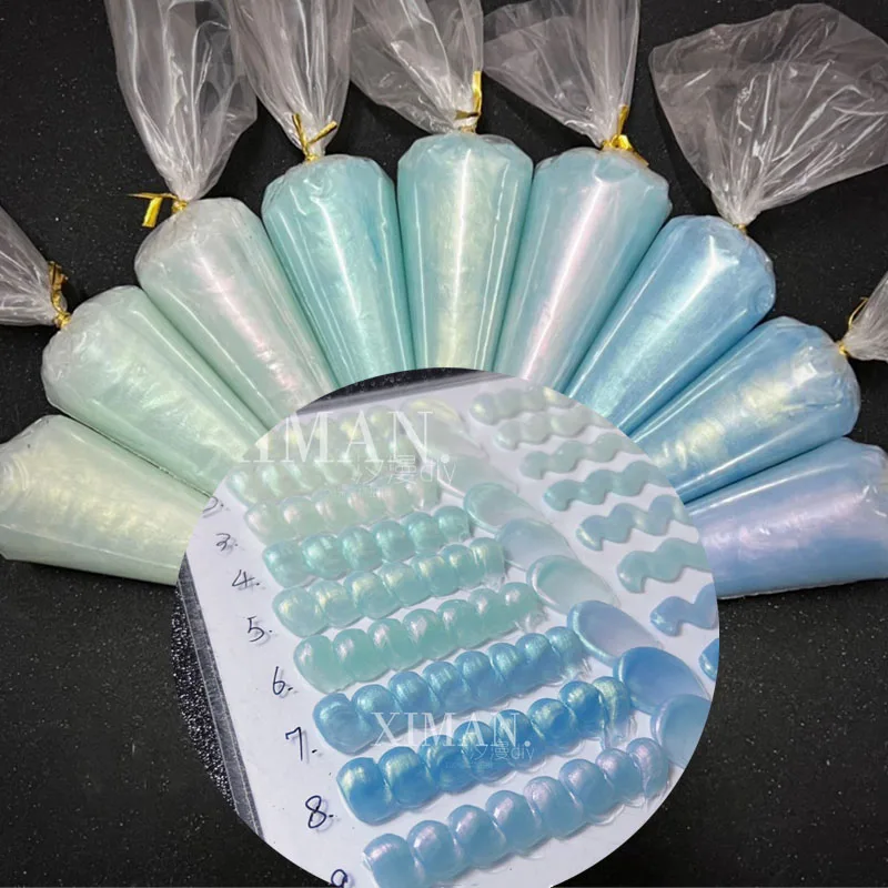 Blue Simulated Pearlescent Cream Glue for DIY Crafts
