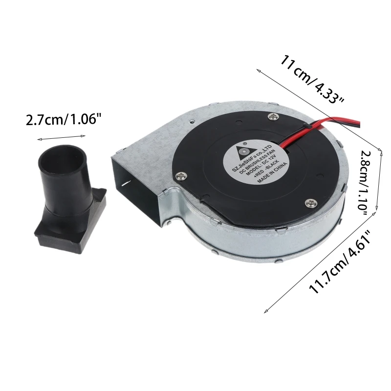 Speed-regulating Blower Dc 12v Powered Grill Wood Stove Outdoor Mobile  Portable With Small Turbine Air Collecting Duct Pxpd - Blower - AliExpress