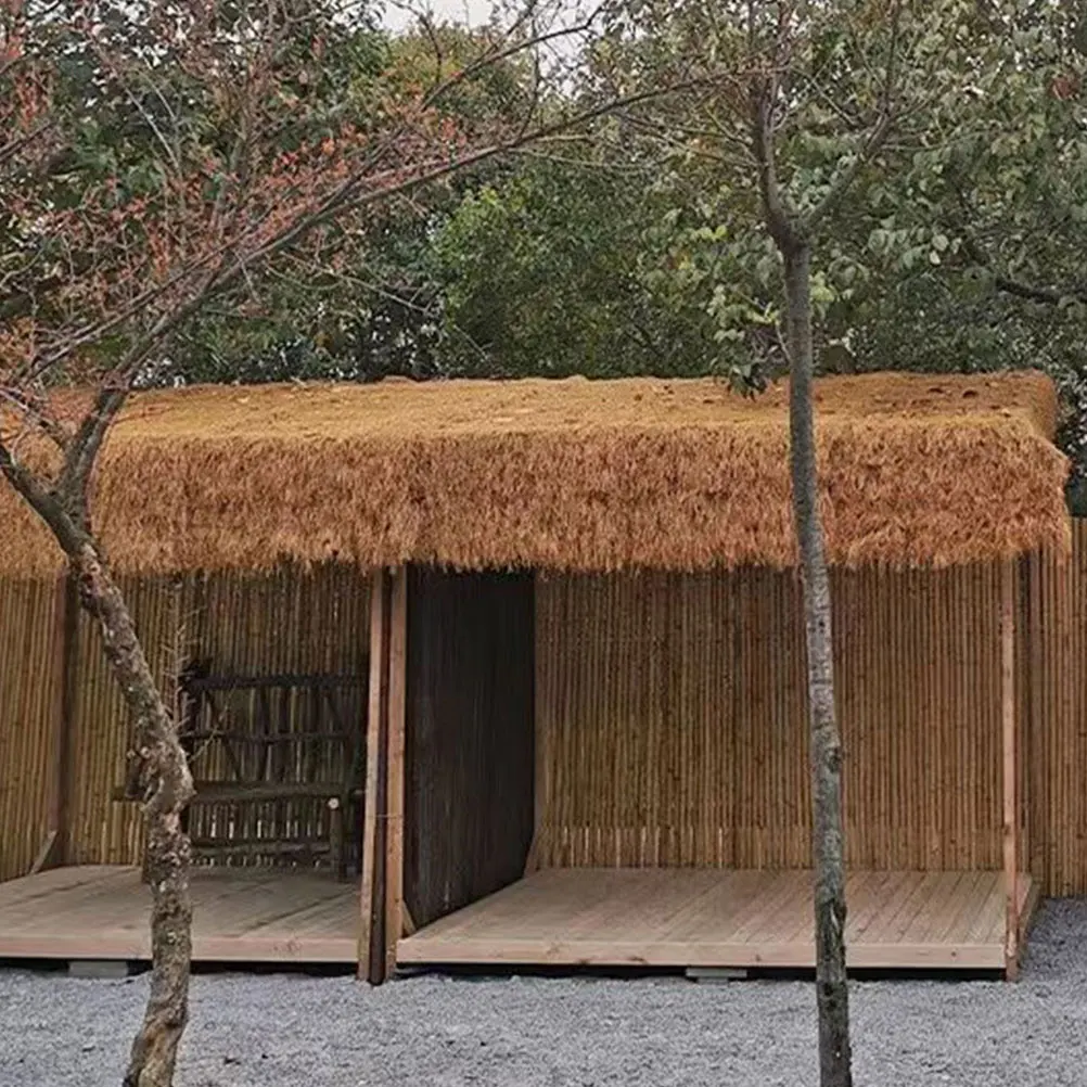 1M Artificial Thatch Roof Shade Simulation Straw Roof Fake Grass Garden Yard Patio Covers Decoration